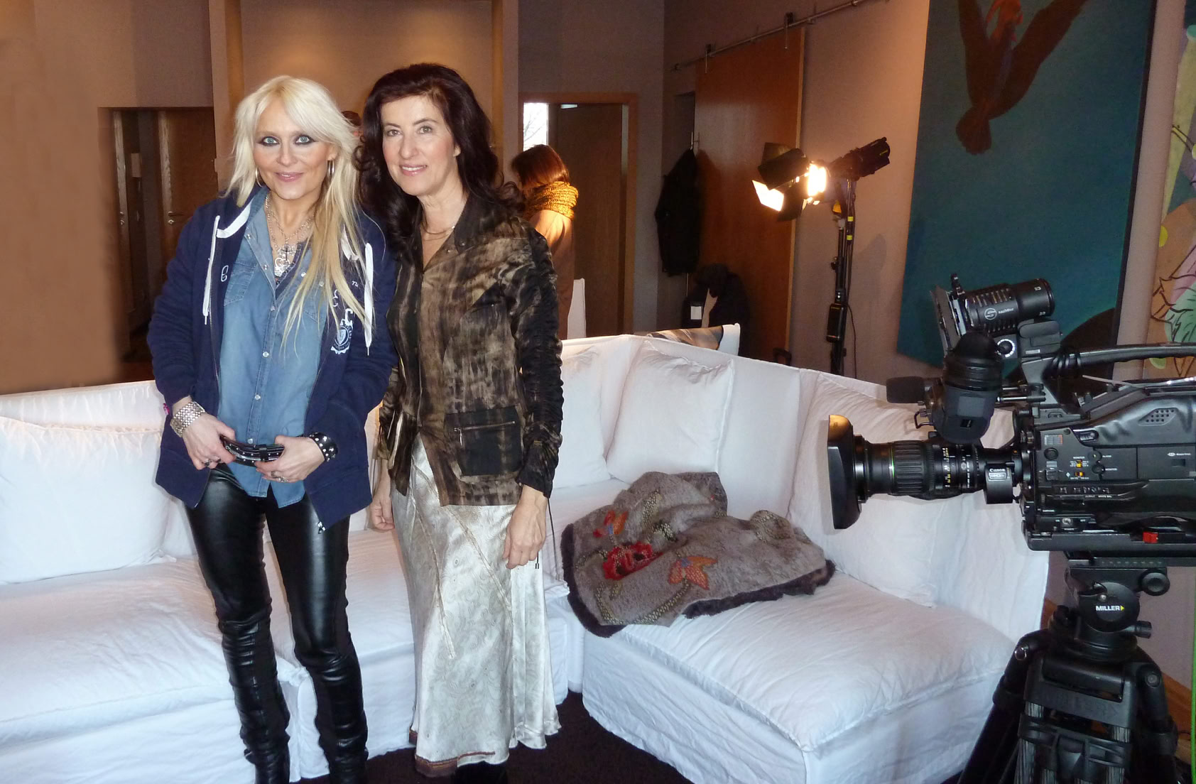 Foto: Rock Legend & Heavy Metal Queen DORO PESCH & Ursula Demarmels, Dreharbeiten für RTL Television. Foto Copyright: Ursula Demarmels