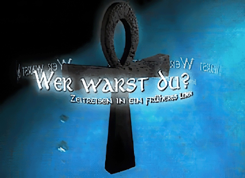 Logo der TV-Dokumentation WER WARST DU? ZEITREISEN IN EIN FRÜHERES LEBEN. (c) Eyeworks (Köln) und ATV+ (Wien).